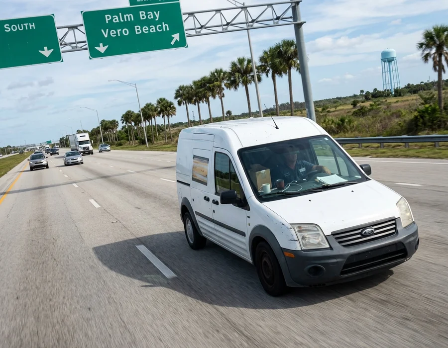 ClearShield mobile service van travelling the Florida corridor we cover, from Ocala down to Naples